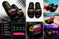 🌴 Malle Fieber Schlappen – Schwarz 🌴